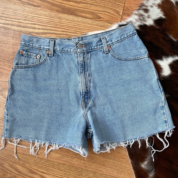 Levi's Pants - Levi’s Vintage High Rise Light Wash Frayed Hem Denim Shorts